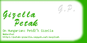 gizella petak business card